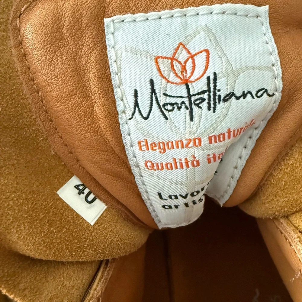 La Montelliana 1965 Alce Suede Hiking Boots Italy Lug Sole Size 40 US 10 NWT